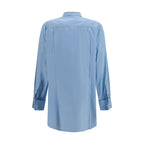 Prada Blue Cotton Dress Shirt