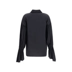 Ella Black Silk Blouse