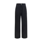 MM6 Black Cotton Relaxed Fit Jeans