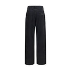 MM6 Black Cotton Relaxed Fit Jeans