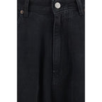 MM6 Black Cotton Relaxed Fit Jeans
