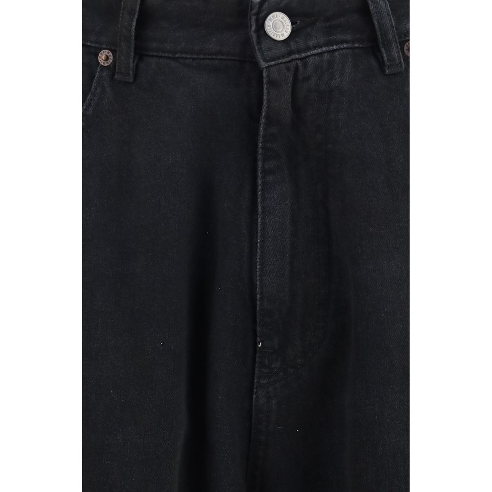 MM6 Black Cotton Relaxed Fit Jeans