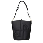 Patou Black Leather Crossbody Bag