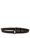 Dolce & Gabbana Brown Leather Double Wrap Metal Buckle Belt - Eljoys Fashion 