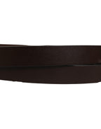 Dolce & Gabbana Brown Leather Double Wrap Metal Buckle Belt