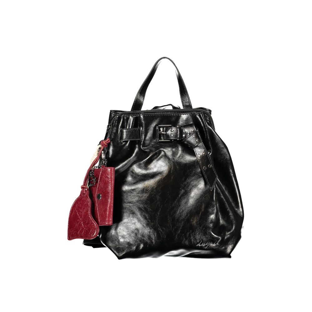 Desigual Black Polyurethane Women's Backpack for Sophisticated Style