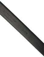 Dolce & Gabbana Men Blue Suede Gold Tone Metal Buckle Belt