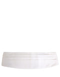 Dolce & Gabbana White Men Wide Waist Belt Cotton Cummerbund - Eljoys Fashion 