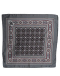Dolce & Gabbana Gray Geometric Pocket Square Foulard Scarf - Eljoys Fashion 