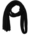 Dolce & Gabbana Men Black Wool Knitted Skinny Foulard Scarf - Eljoys Fashion 