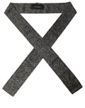 Dolce & Gabbana Black White Herringbone Tweed Shawl Scarf - Eljoys Fashion 