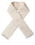 Dolce & Gabbana Men Cream Satin Silk Fringed Neck Shawl Scarf - Eljoys Fashion 