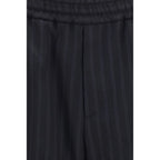 Versace Black Wool Oves Aries Dress Pants