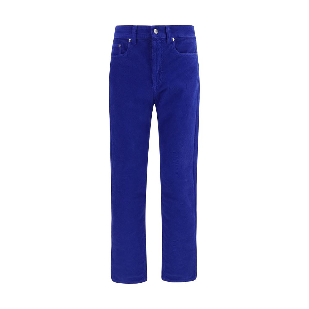 Versace Blue Cotton Straight-Leg Jeans