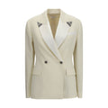 Versace Beige Wool Oves Aries Blazer