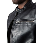 Jack Jones Black Artificial Leather Leather Jacket