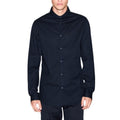 Armani Exchange Blue Cotton Dress Shirt