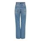 Only Light Blue Cotton Relaxed Fit Jeans
