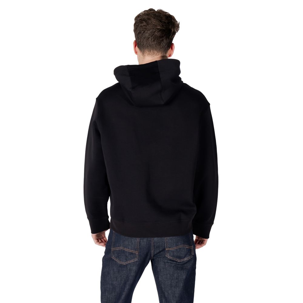 Armani Exchange Black Cotton Hoodie - Eljoys Fashion 