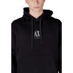 Armani Exchange Black Cotton Hoodie - Eljoys Fashion 