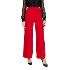 Morgan De Toi Red Polyester Casual Pants