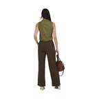 Jacqueline De Yong Green Cotton Waistcoat