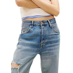 Tommy Hilfiger Jeans Blue Recycled Cotton Boyfriend Jeans