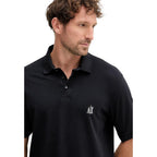 Armani Exchange Blue Cotton Polo Shirt