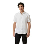 Armani Exchange White Linen Shortsleeve Shirt