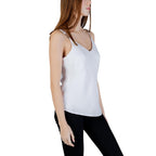 Guess White Polyester Tank Tops