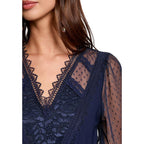 Morgan De Toi Blue Polyester Long Sleeve T-Shirt