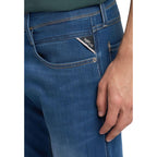 Replay Blue Cotton Skinny Jeans