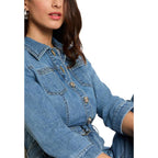 Morgan De Toi Light Blue Cotton Jumpsuit