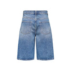 Only Blue Cotton Bermuda Shorts