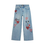 Desigual Blue Cotton Mom Jeans