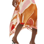 Desigual Orange Viscose Long Skirt