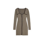 Desigual Brown Viscose Midi Dress