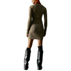 Desigual Brown Viscose Midi Dress