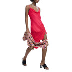 Desigual Pink Viscose Long Dress