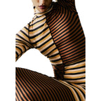 Desigual Brown Cotton Long Dress