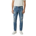 Gianni Lupo Blue Cotton Skinny Jeans