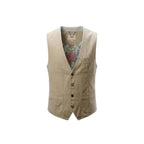 Gianni Lupo Beige Cotton Waistcoat - Eljoys Fashion 