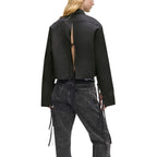 Karl Lagerfeld Black Organic Cotton Blouse