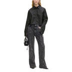 Karl Lagerfeld Black Organic Cotton Blouse