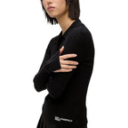 Karl Lagerfeld Black Viscose Long Sleeve T-Shirt