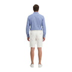 Borghese White Linen Bermuda Shorts