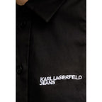 Karl Lagerfeld Black Cotton Shortsleeve Shirt