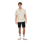 Only & Sons Beige Cotton Shortsleeve Shirt