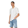Only & Sons White Linen Shortsleeve Shirt