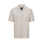 Only & Sons Beige Linen Shortsleeve Shirt